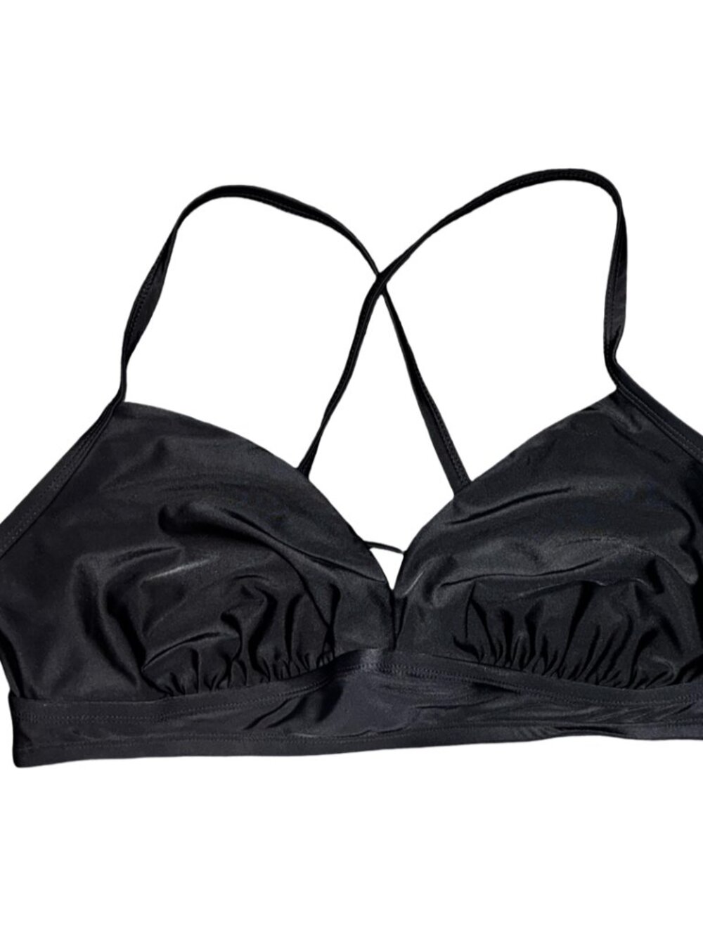 Sz.1X (16W-18W)*Time And Tru*Black Strappy Bikini Top Only